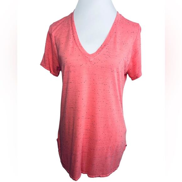 Cloth & Stone Speckled Coral TShirt Blouse Top Medium - Picture 2 of 13